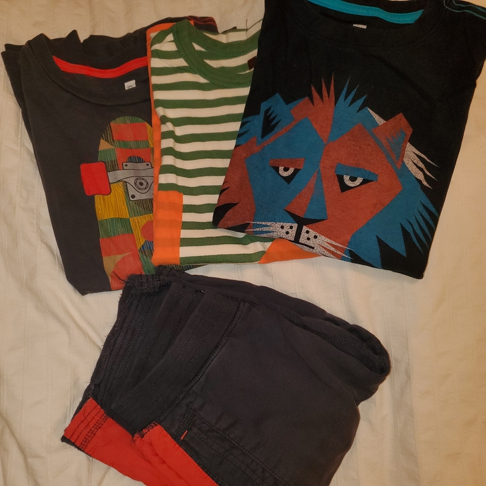Tea Collection Shirts & Shorts Sz L 8-10
